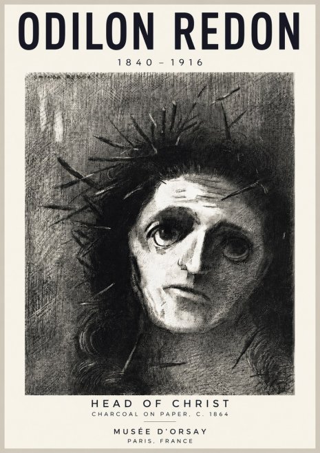 Odilon Redon Head of Christ I No4 - Poster