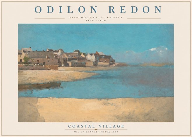 Odilon Redon Coastal Village No3 - Poster