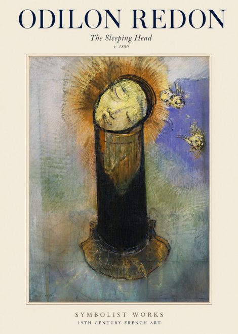 Odilon Redon The Sleeping Head No1 - Poster