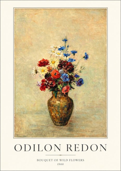 Odilon Redon Bouquet of Wild Flowers I No1 - Poster