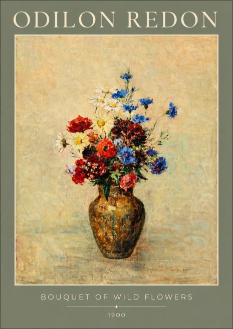 Odilon Redon Bouquet of Wild Flowers I No2 - Poster