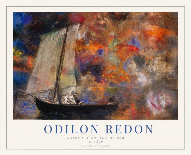 Odilon Redon Sailboat on the Water No1 - Poster