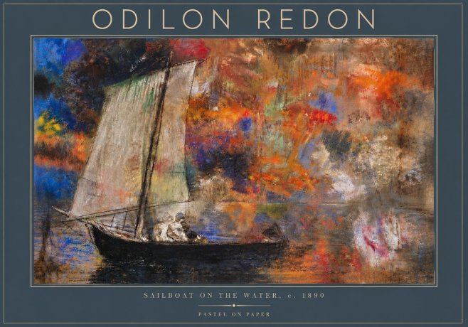 Odilon Redon Sailboat on the Water No4 - Poster