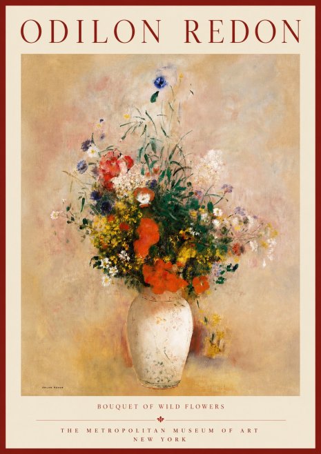 Odilon Redon Bouquet of Wild Flowers II No3 - Poster