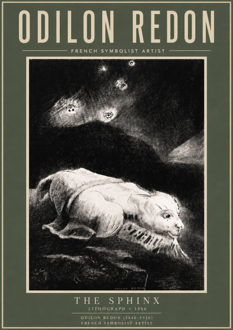 Odilon Redon The Sphinx No6 - Poster