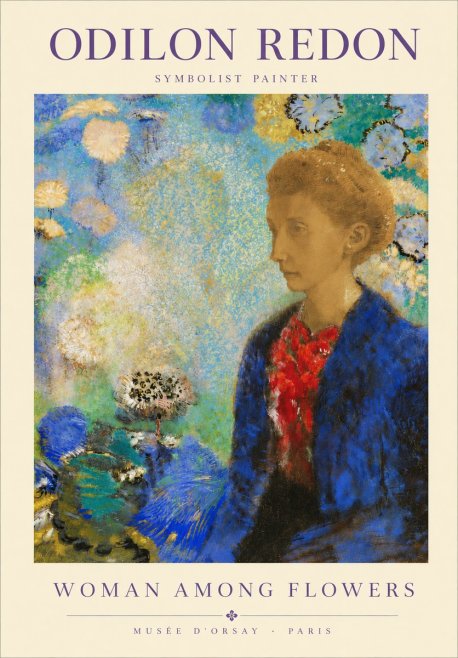 Odilon Redon Woman Among Flowers No3 - Poster