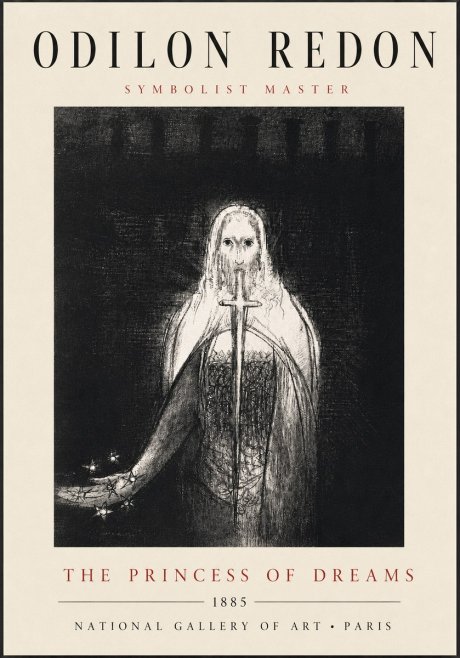 Odilon Redon The Princess of Dreams No3 - Poster