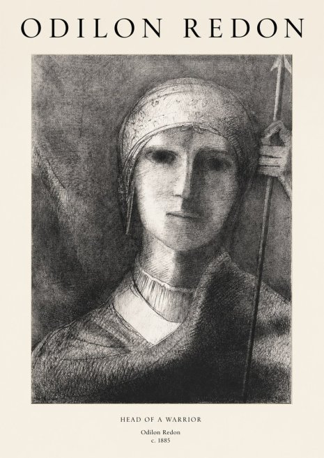 Odilon Redon Head of a Warrior No1 - Poster