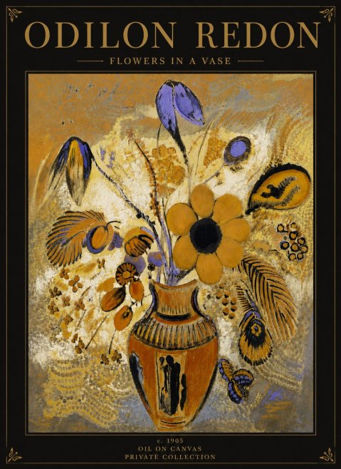 Odilon Redon Flowers in a Vase II No4 - Poster