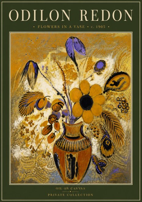 Odilon Redon Flowers in a Vase II No6 - Poster