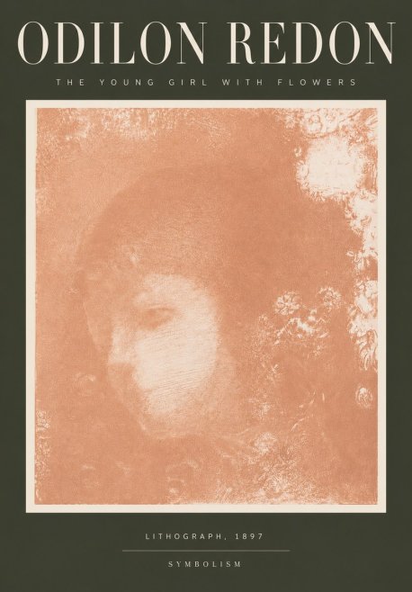 Odilon Redon The Young Girl with Flowers No4 - Poster
