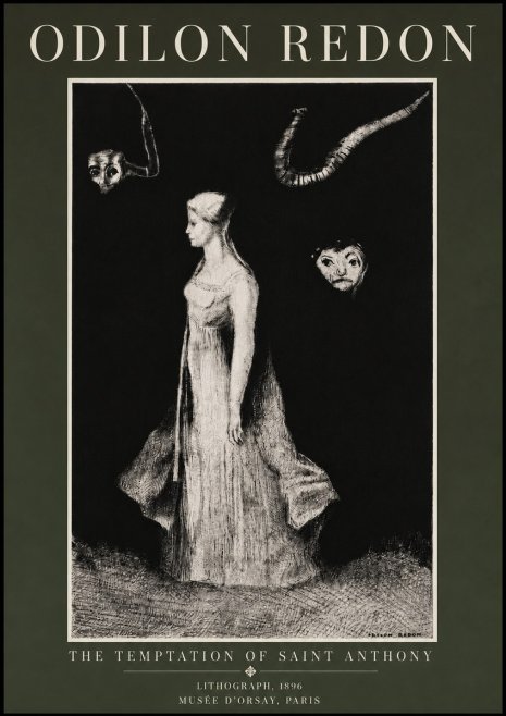 Odilon Redon The Temptation of Saint Anthony No5 - Poster