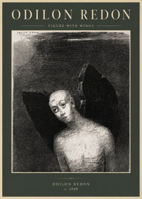 Odilon Redon Figure with Wings No5 - Poster