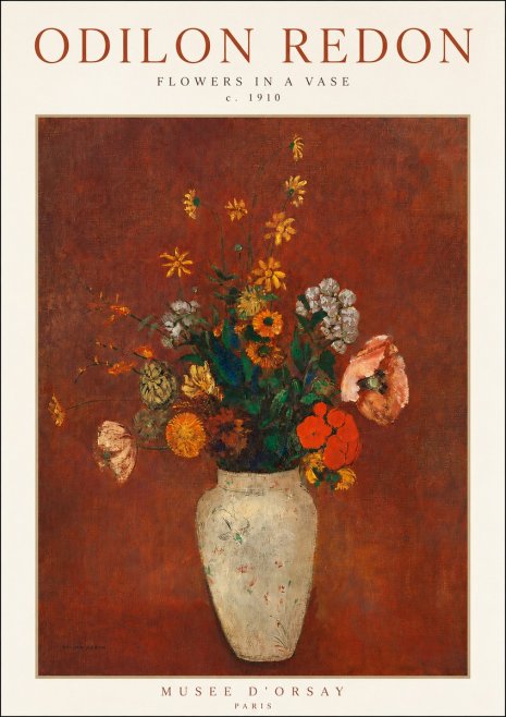 Odilon Redon Flowers in a Vase III No3 - Poster