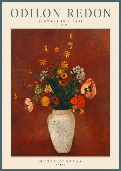Odilon Redon Flowers in a Vase III No4 - Poster
