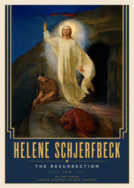 Helene Schjerfbeck The Resurrection No4 - Poster