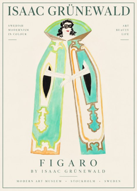 Isaac Grünewald Figure in a Mask No6 - Poster