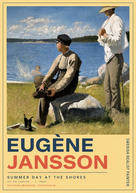 Eugène Jansson Summer Day at the Shores No3 - Poster
