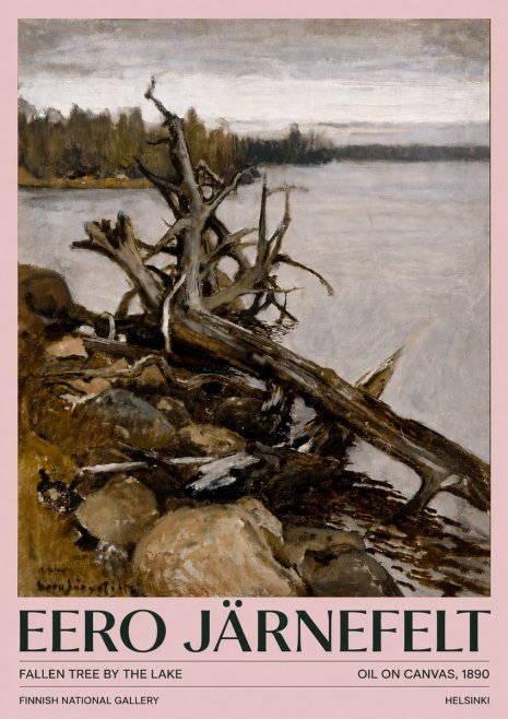 Eero Järnefelt Fallen Tree by the Lake No4 - Poster