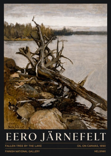 Eero Järnefelt Fallen Tree by the Lake No6 - Poster