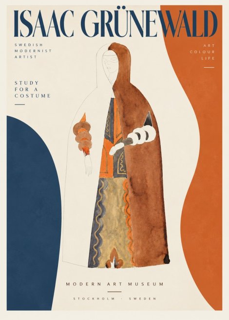 Isaac Grünewald Study for a Costume I No2 - Poster