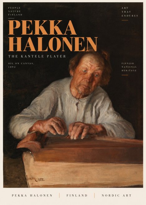 Pekka Halonen The Kantele Player No4 - Poster