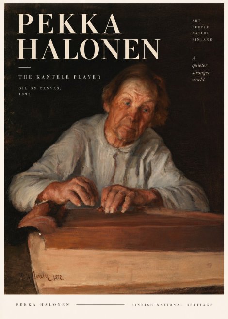 Pekka Halonen The Kantele Player No6 - Poster