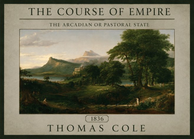 Thomas Cole The Course of Empire - the Arcadian or Pastoral State No4 - Poster