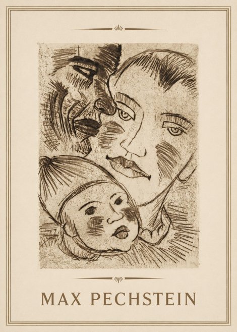 Max Pechstein Fischerfamilie No3 - Poster
