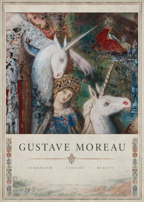 Gustave Moreau The Unicorns II No5 - Poster