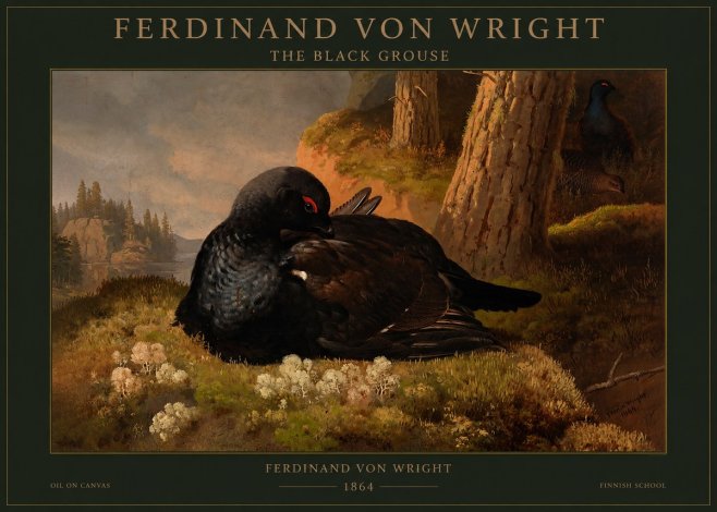Ferdinand von Wright The Black Grouse No1 - Poster