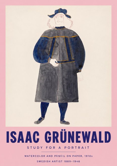 Isaac Grünewald Study for a Portrait No3 - Poster
