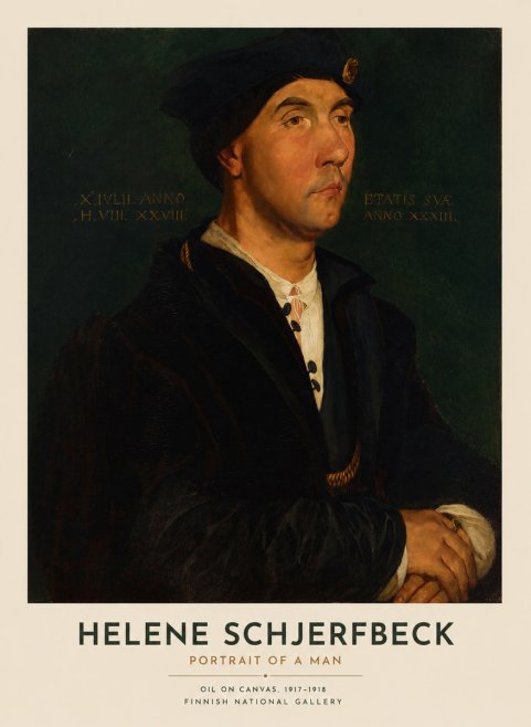 Helene Schjerfbeck Portrait of a Man I No1 - Poster