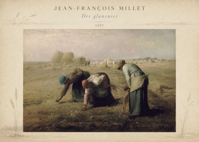 Jean-François Millet Des Glaneuses No5 - Poster
