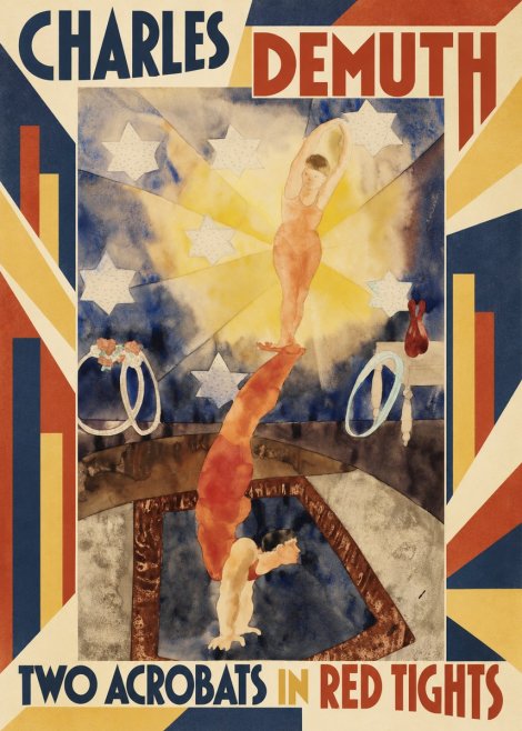 Charles Demuth Two Acrobats in Red Tights No5 - Poster