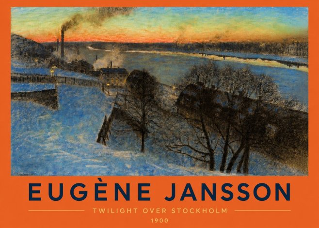 Eugène Jansson Twilight over Stockholm No2 - Poster