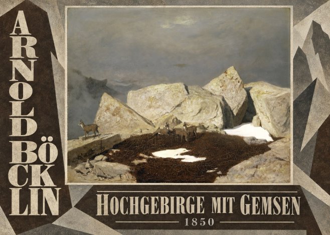 Arnold Böcklin Hochgebirge Mit Gemsen No5 - Poster