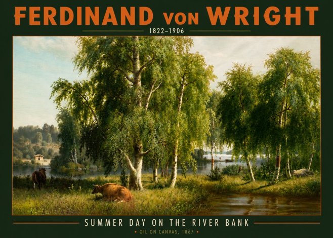 Ferdinand von Wright Summer Day on the River Bank No2 - Poster