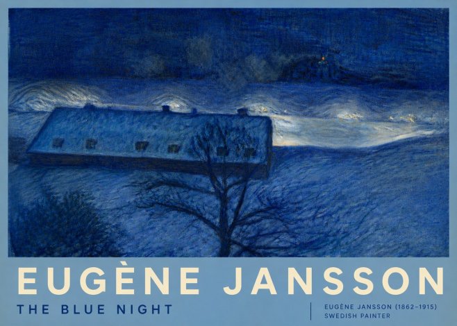 Eugène Jansson The Blue Night No3 - Poster
