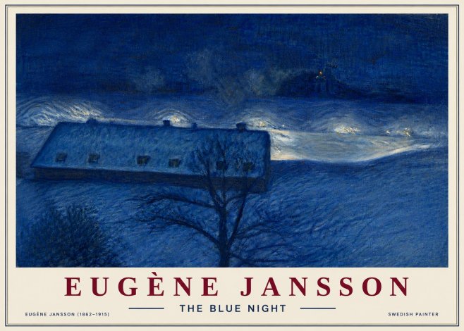 Eugène Jansson The Blue Night No4 - Poster