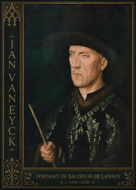 Jan van Eyck Portrait of Baudouin De Lannoy No2 - Poster