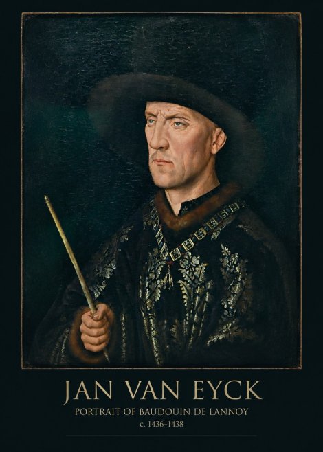 Jan van Eyck Portrait of Baudouin De Lannoy No5 - Poster