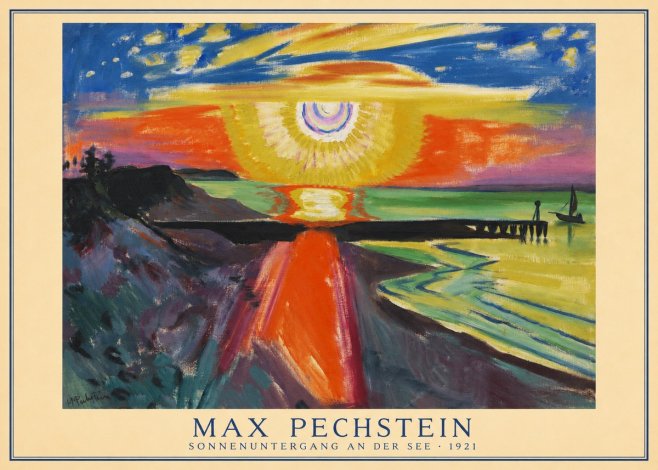 Max Pechstein Sonnenuntergang an Der See No3 - Poster