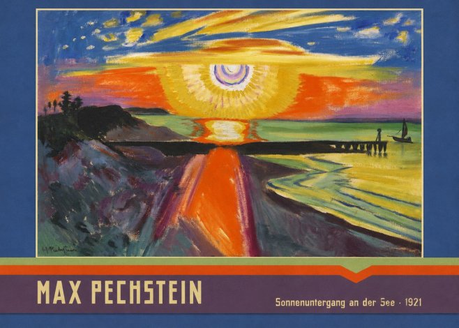 Max Pechstein Sonnenuntergang an Der See No5 - Poster