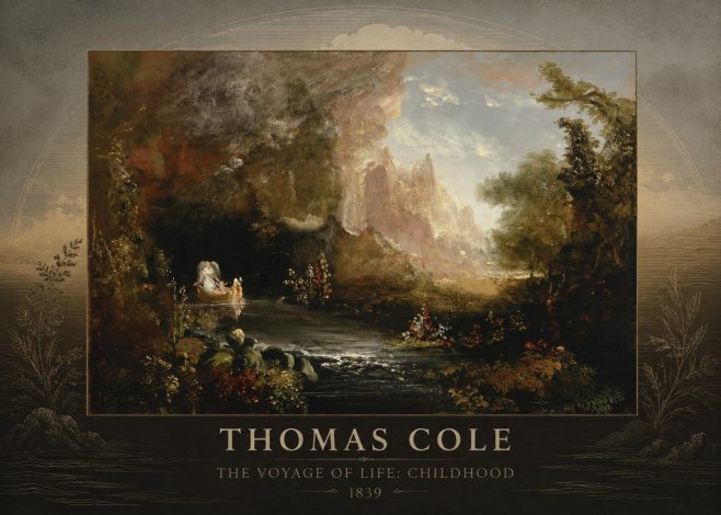 Thomas Cole The Voyage of Life: Childhood II No2 - Poster