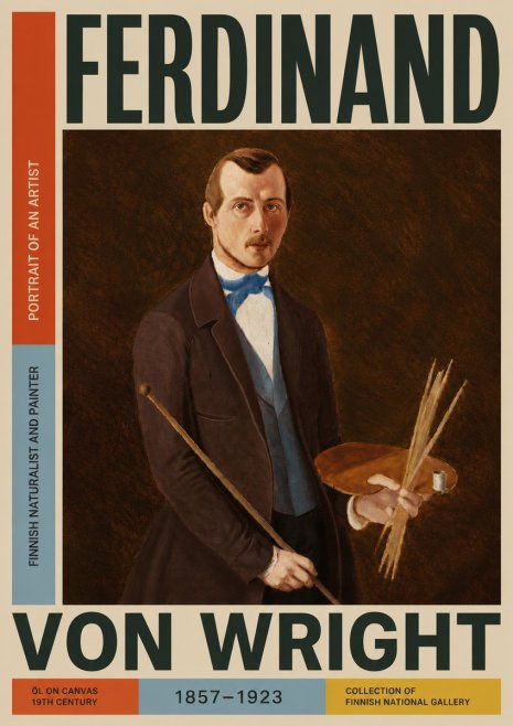 Ferdinand von Wright Portrait of an Artist No4 - Poster