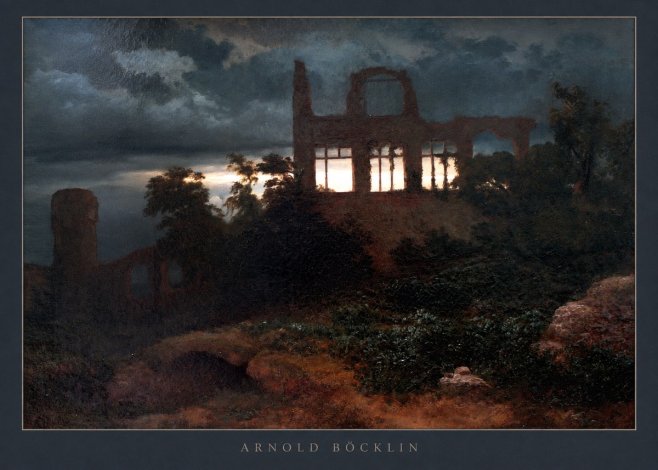Arnold Böcklin Ruined Castle No5 - Poster