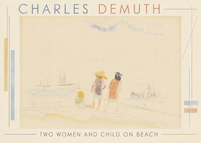 Charles Demuth Two Women and Child on Beach No2 - Poster