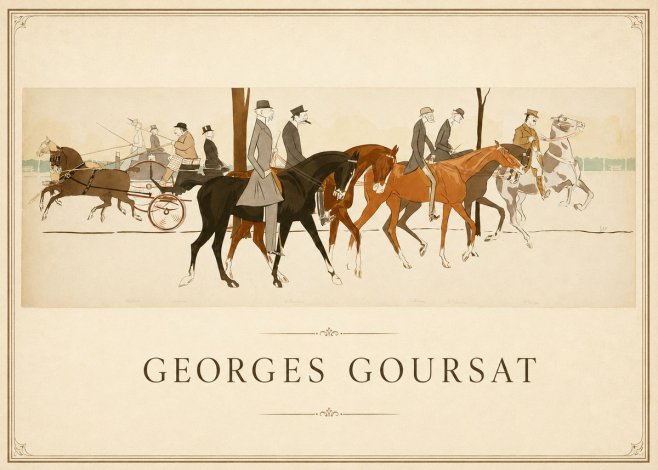 Georges Goursat Equestrian Promenade No1 - Poster
