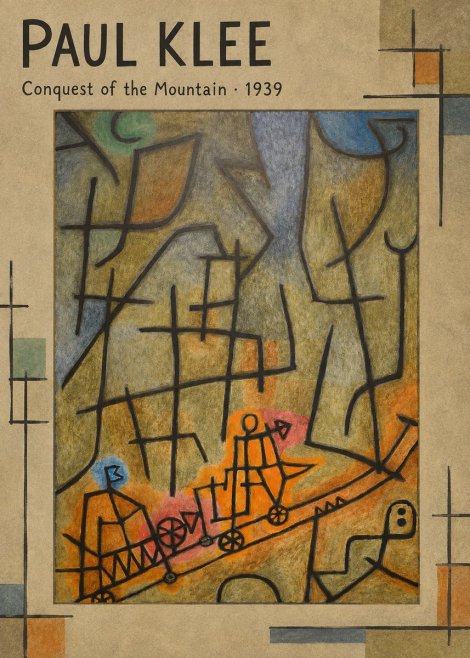 Paul Klee Conquest of the Mountain II No1 - Poster